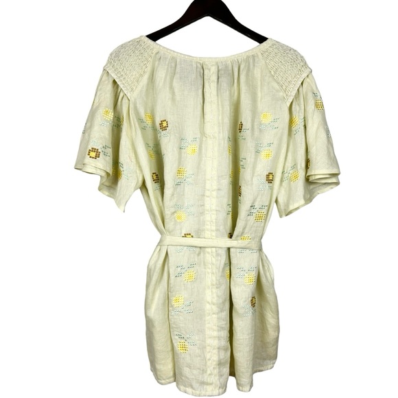 Innika Choo Hans Embroidered Linen Mini Smock Dress Tunic New 2 OS - Picture 3 of 16